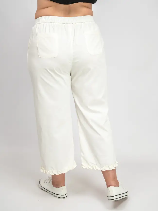 Брюки лето с рюшами 1239 размеры 48- 58 фото 6