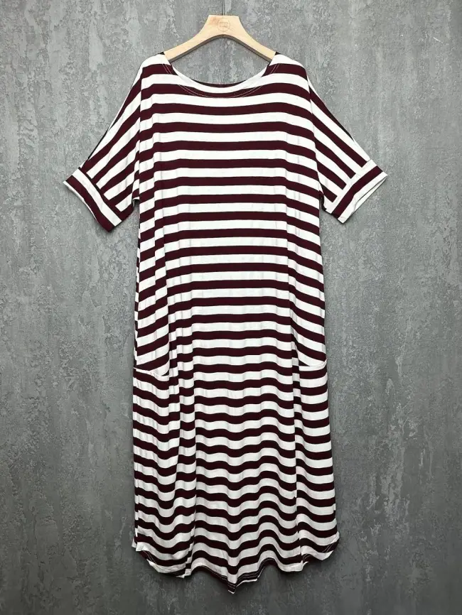 Платье в полоску ЭттоПлюс 0032 размеры 52- 56 фото 10