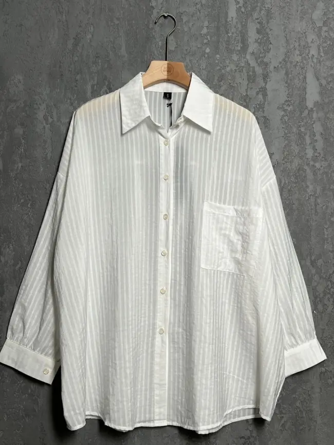 Рубашка в полоску 963 размер 50- 58 фото 7