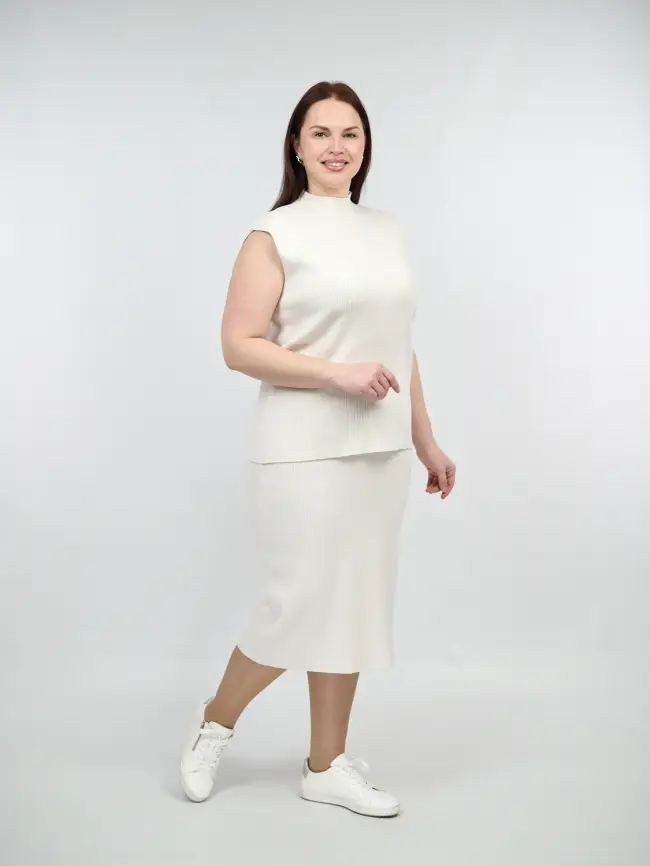 Джемпер без рукавов ЭттоПлюс 876 Размер 54-58 фото 48