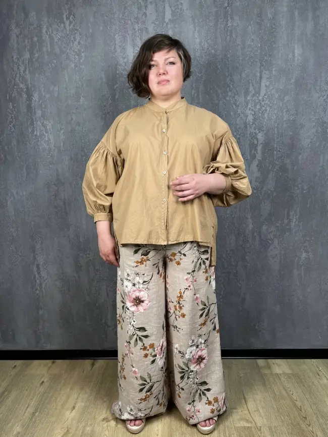 Рубашка фонарик Италия 3160 полоска Размер 52-58 фото 8