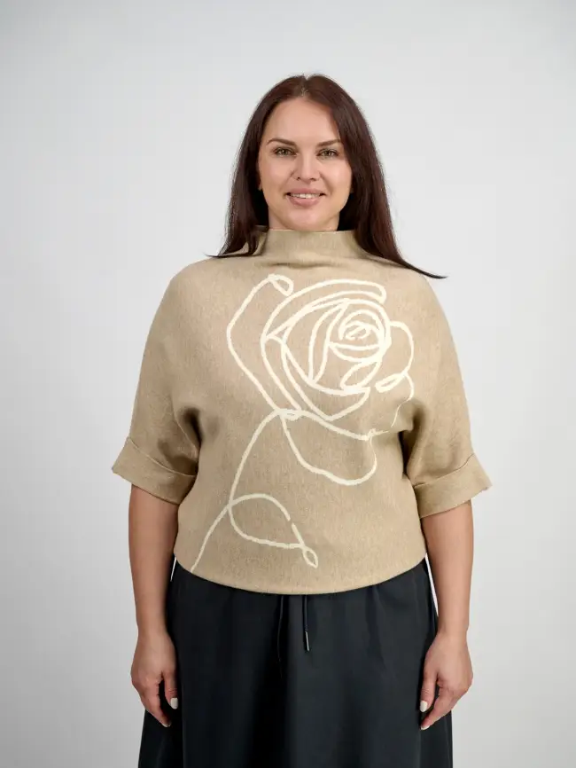 Джемпер "Роза" 893 Размер 48-56 фото 1