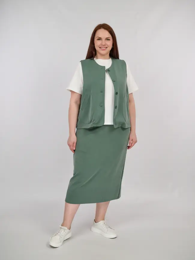 Костюм с юбкой 0012 Размеры 52-58 фото 13