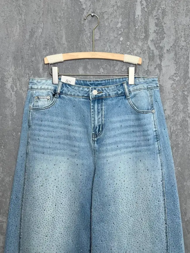 Джинсы в стразах 6788 Размеры 52-58 фото 31