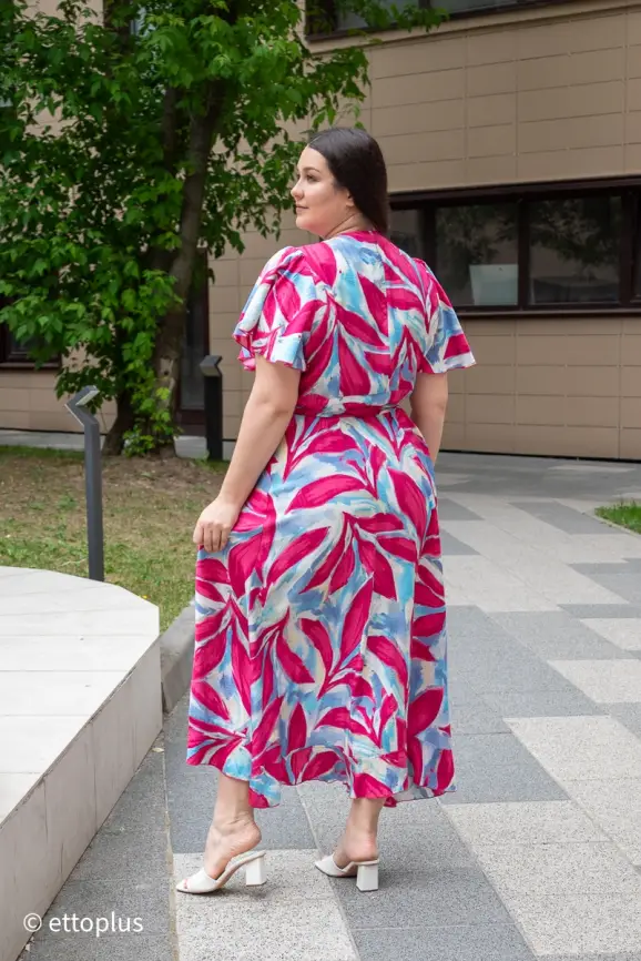 Платье на запахе ЭттоПлюс 044 размеры 48 - 58 фото 30