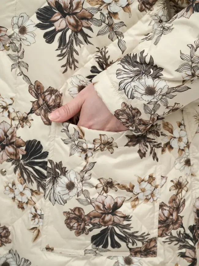 Пуховое пальто 51010 Размер 48-56 фото 9