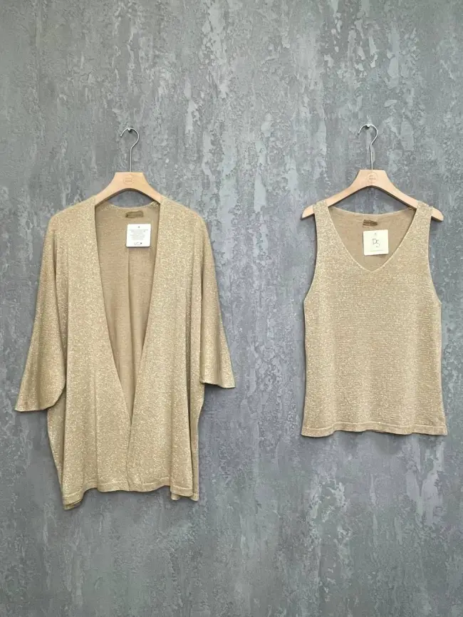 Двойка кардиган и топ Италия 8935 Размер 50-58 фото 18