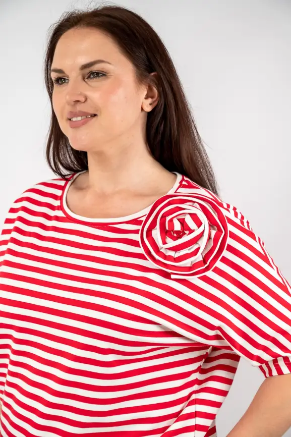 Футболка полоска ЭттоПлюс 33415 Размеры 50-58 фото 6