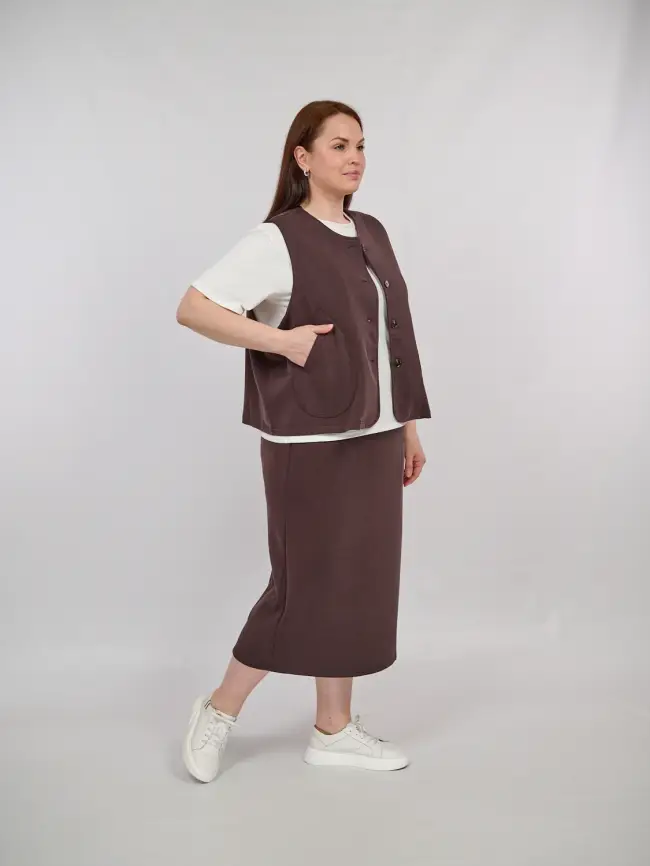 Костюм с юбкой 0012 Размеры 52-58 фото 4