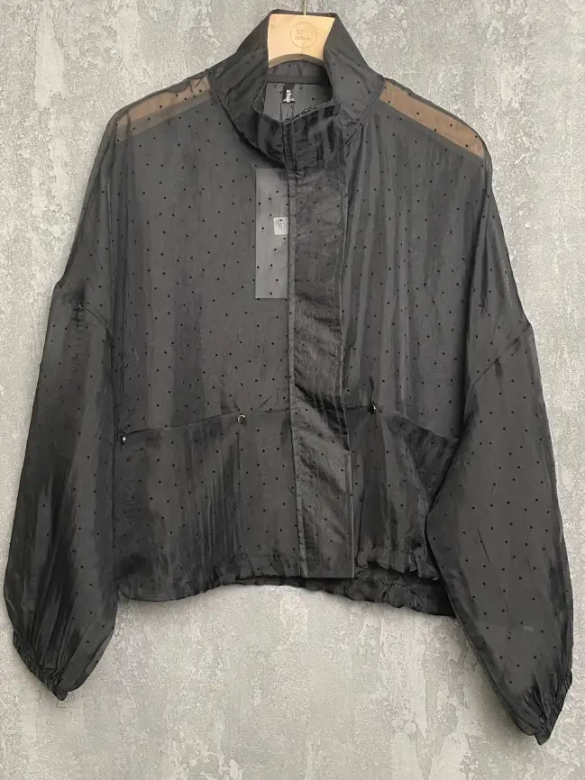 Ветровка-пыльник в горох 6703 Размер 50-58 фото 64