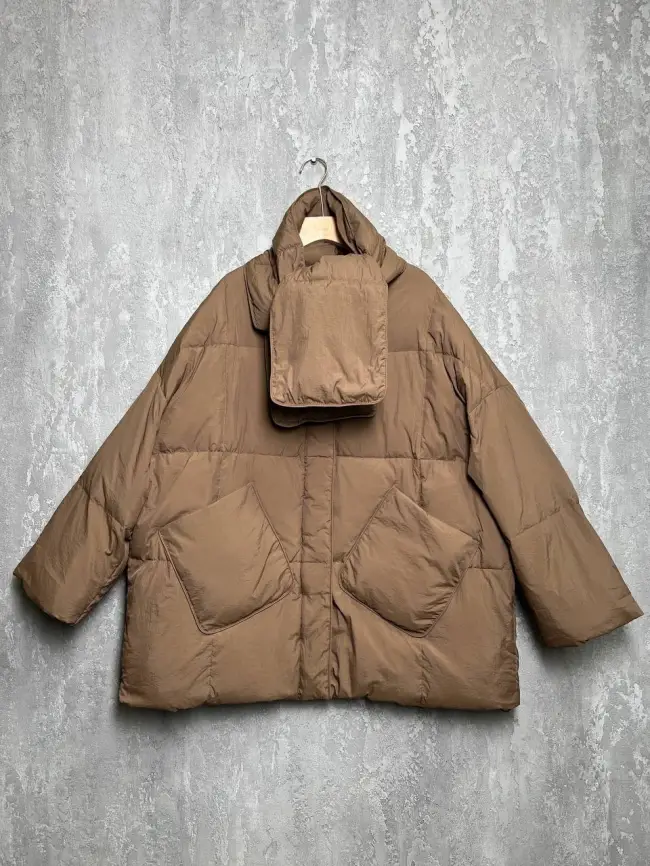 Пуховик женский с шарфом 8358 Размер 50-58 фото 86