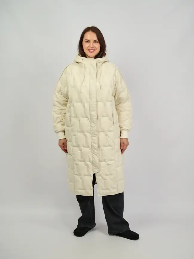 Пуховое пальто 6327 Размеры 50-60 фото 1