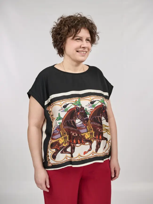 Блуза Италия 8860 Размер 50-58 фото 19