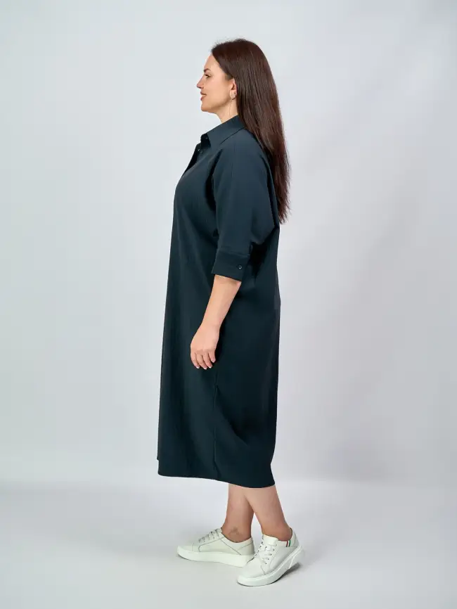 Платье рубашка ЭттоПлюс 33585 размер 52- 58 фото 5