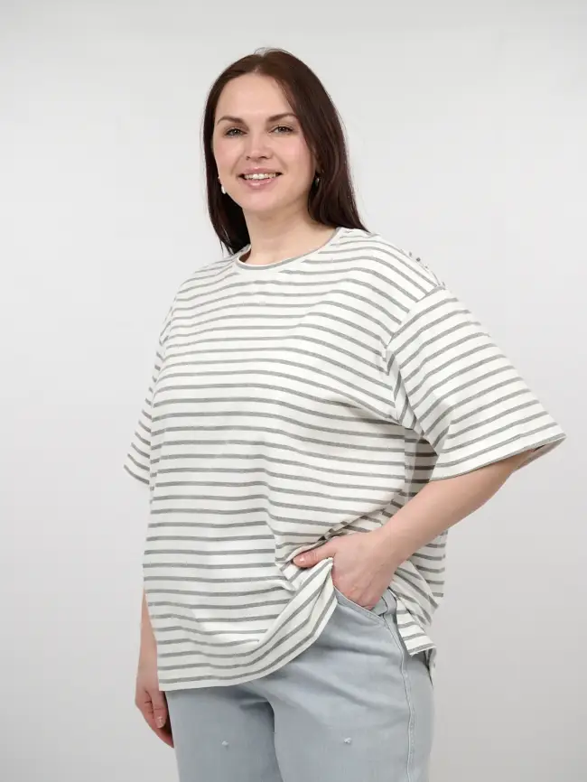 Футболка в полоску ЭттоПлюс 034 Размер 50-58 фото 10