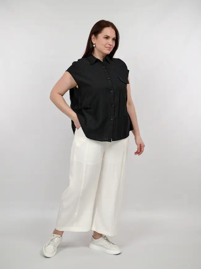 Брюки палаццо 38317 размер 54- 58 фото 20