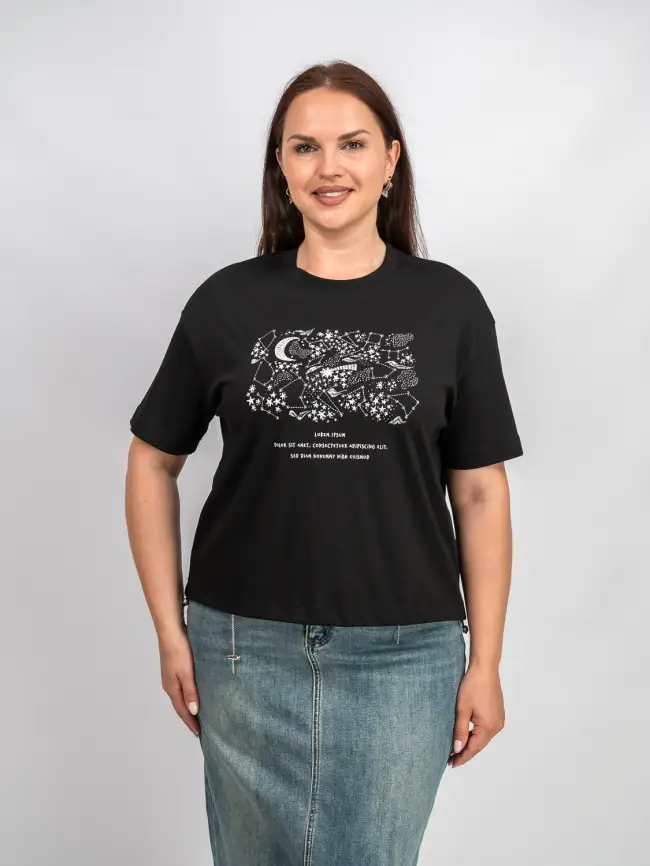 Футболка с принтом 95143 Размер 50-54 фото 3