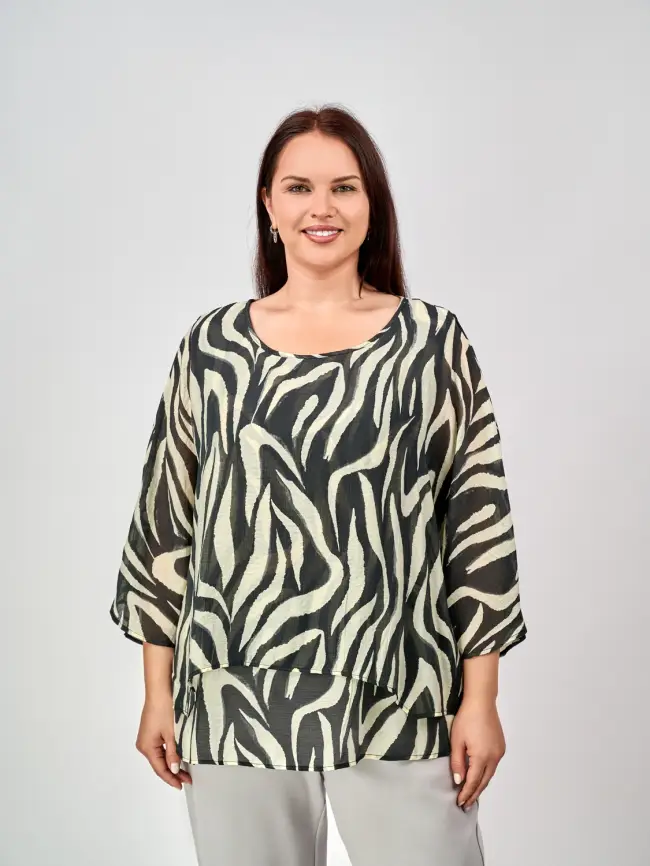 Блуза ЭттоПлюс 30059 Размер 50-58 фото 3