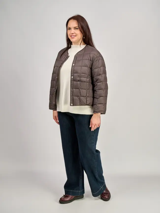 Куртка пух легкая 8176 Размер 44-52 фото 4