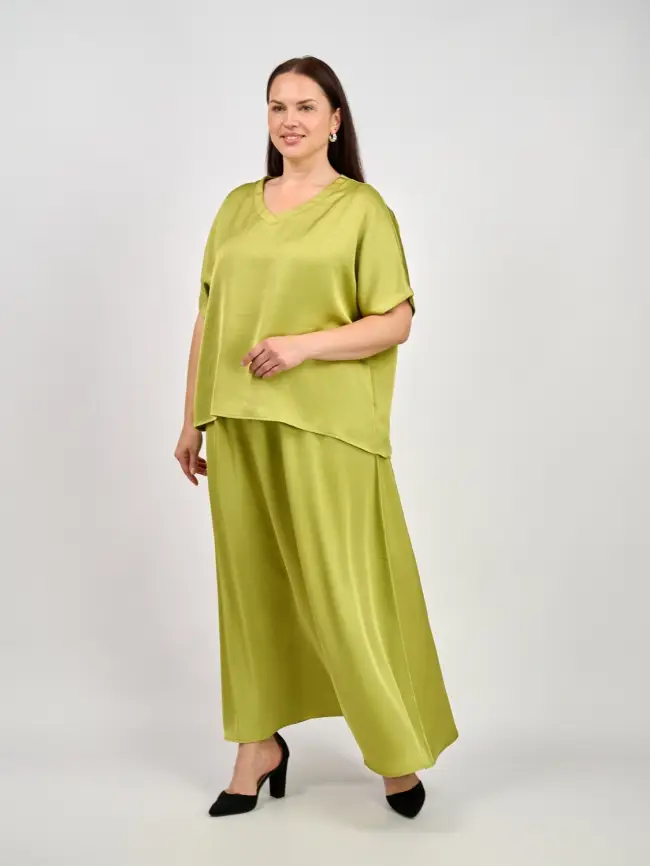 Блуза с v-вырезом ЭттоПлюс 1003 Размеры 50-58 фото 49