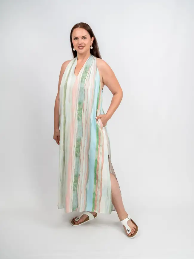 Сарафан в полоску Этто Плюс  0027-1 размер 52- 56 фото 3