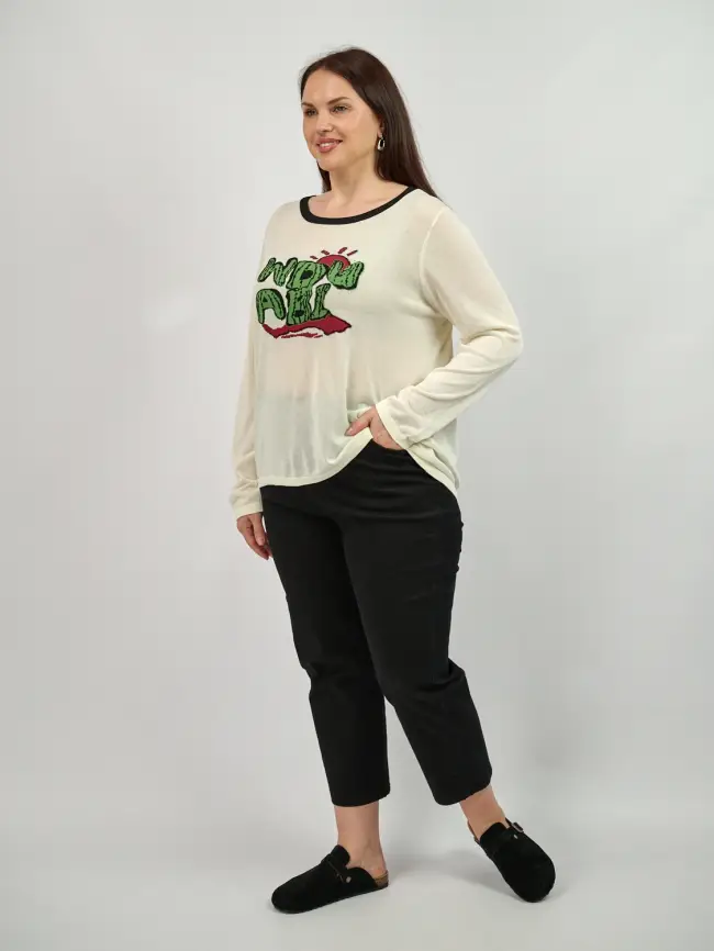 Джемпер с принтом 22717 размер 50- 58 фото 6