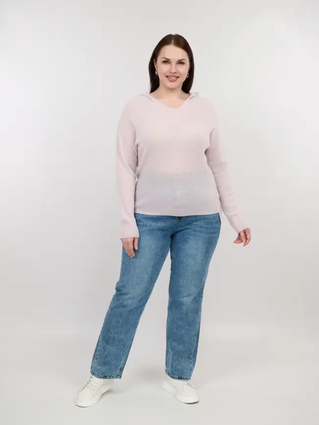 Шерстяной джемпер с капюшоном 25676 Размер 46-54 фото 37