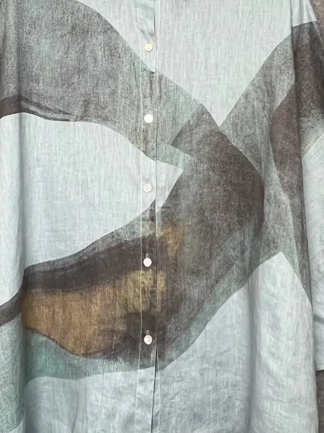 Льняная рубашка 8341 фото 15