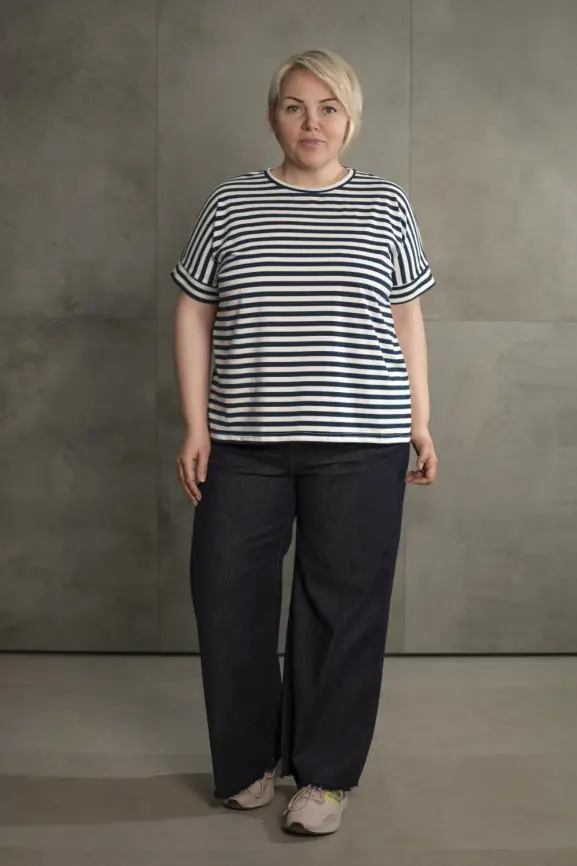 Футболка в полоску ЭттоПлюс 010-1 Размер 50-58 фото 53