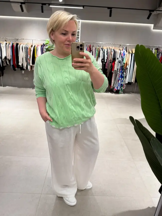 Джемпер Италия с круглым горлом 3388 Размер 50-58 фото 35