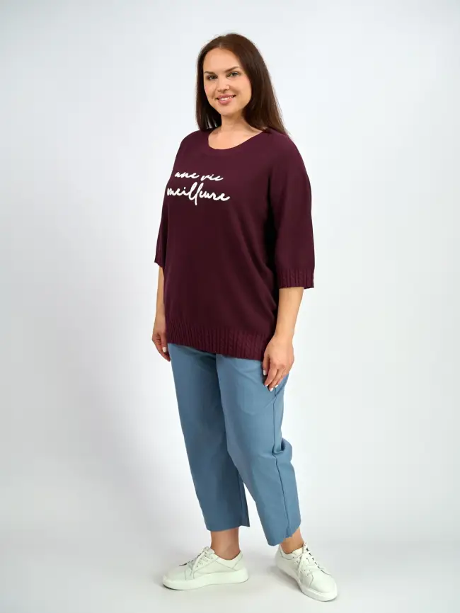 Джемпер облегченный ЭттоПлюс 25414-1 Размер 54-60 фото 4