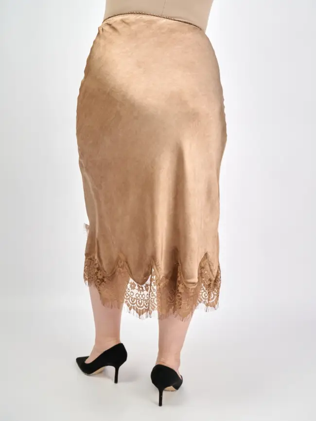 Юбка с кружевом 6292 Италия Размер 46-54 фото 37