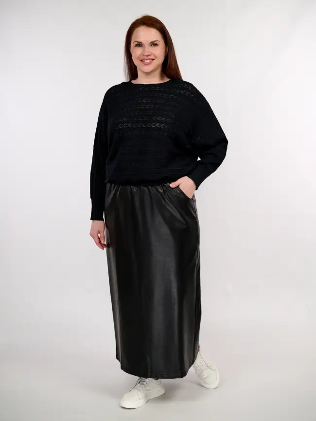 Джемпер "Ажурная вязка"ЭттоПлюс 6767 Размер 54-60 фото 34