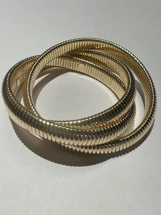 Браслет тройной средний 4101 Браслет на узкую руку фото 4