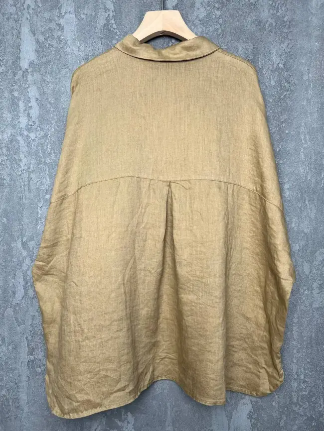 Льняная рубашка с тюльпаном 8342 Размер 50-58 фото 30