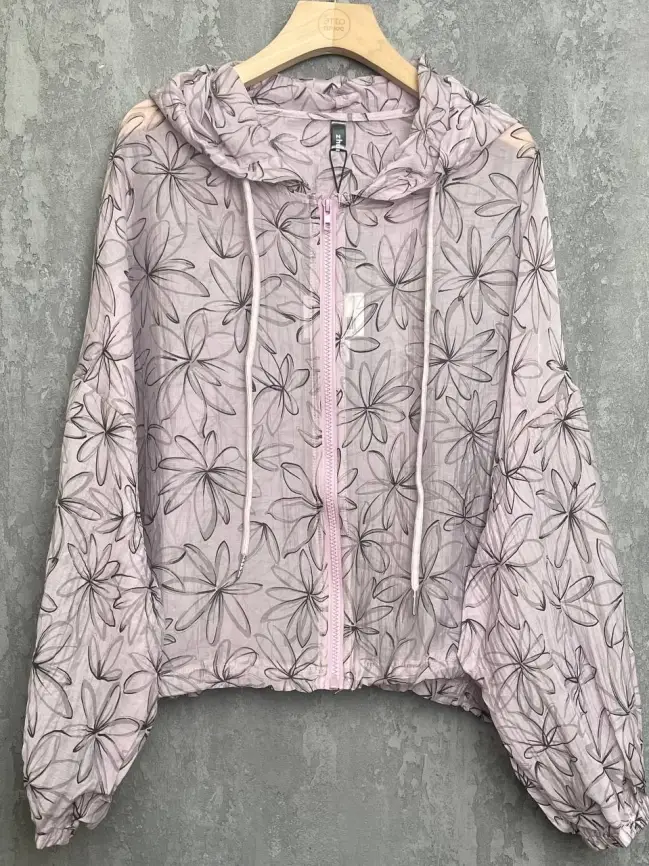 Ветровка-пыльник на молнии 9182 Размер 50-58 фото 7