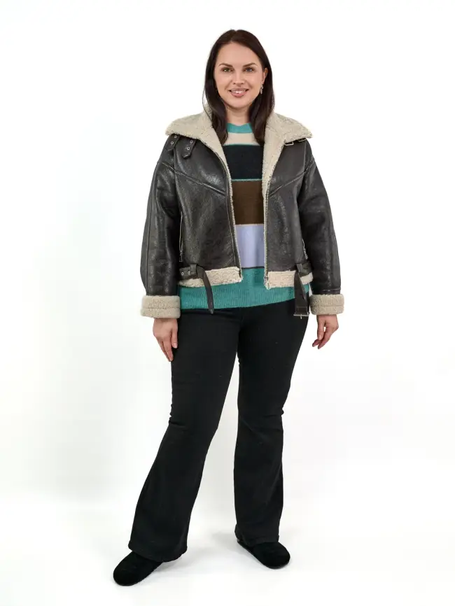 Дубленка авиатор 18907 Размер 50-54 фото 3