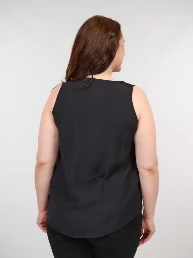 Блуза летняя 01175 Размер 46-48 (черный) фото 8
