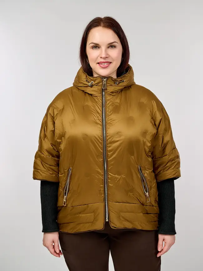 Куртка с трикотажным рукавом 6560 Размер 48-54 фото 20