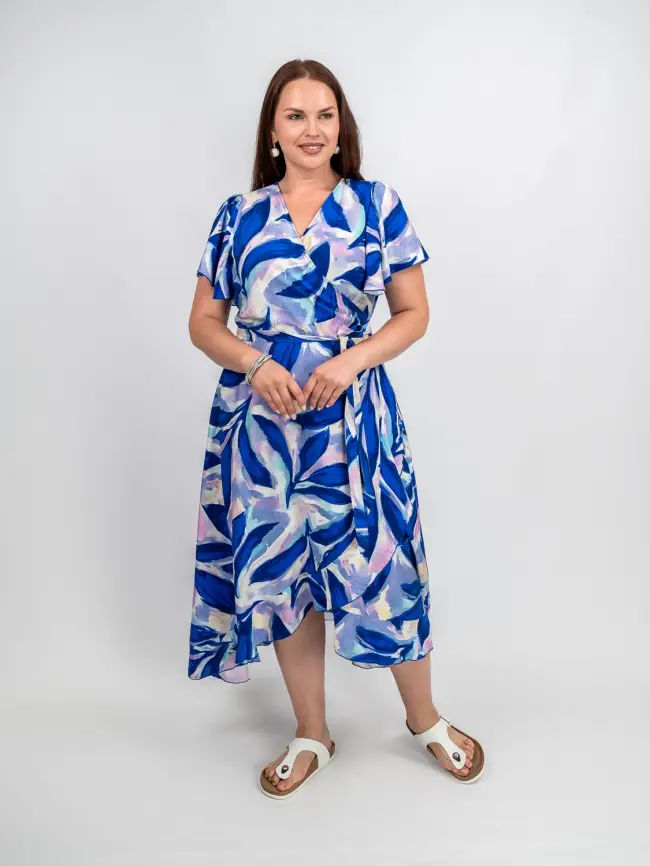 Платье на запахе ЭттоПлюс 044 размеры 48 - 58 фото 38