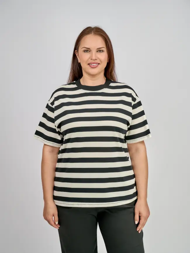 Футболка в полоску 25999 Размер 50-58 фото 5