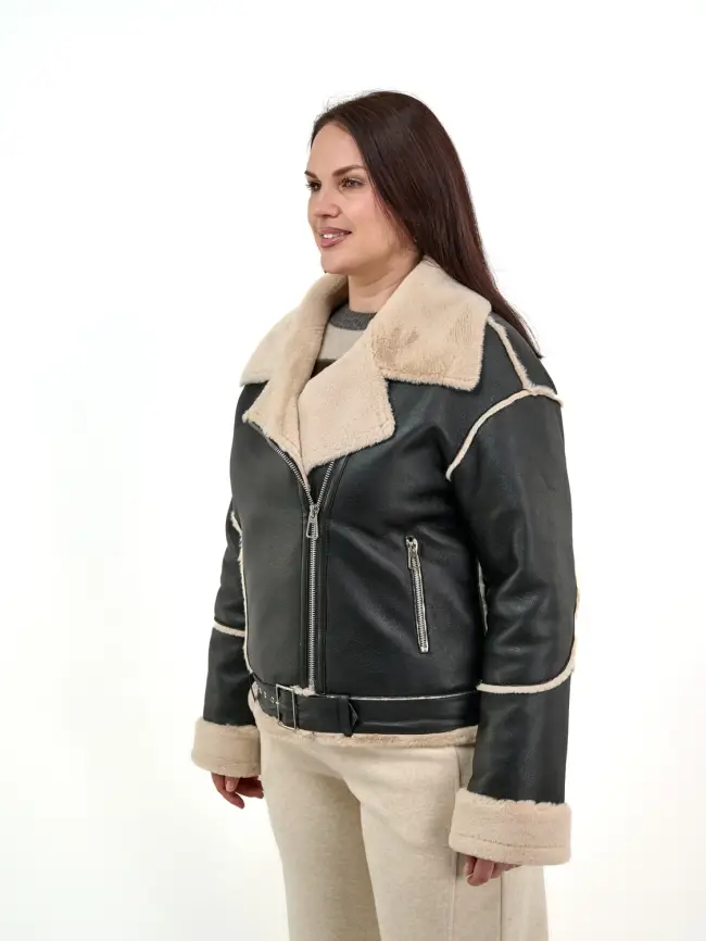 Дубленка авиатор 12105 Размер 46-54 фото 17