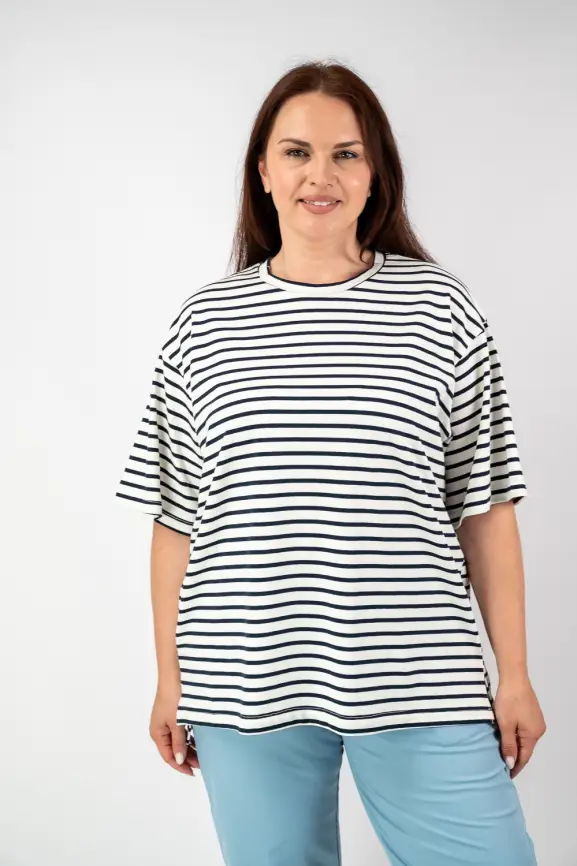 Футболка в полоску ЭттоПлюс 034 Размер 50-58 фото 2