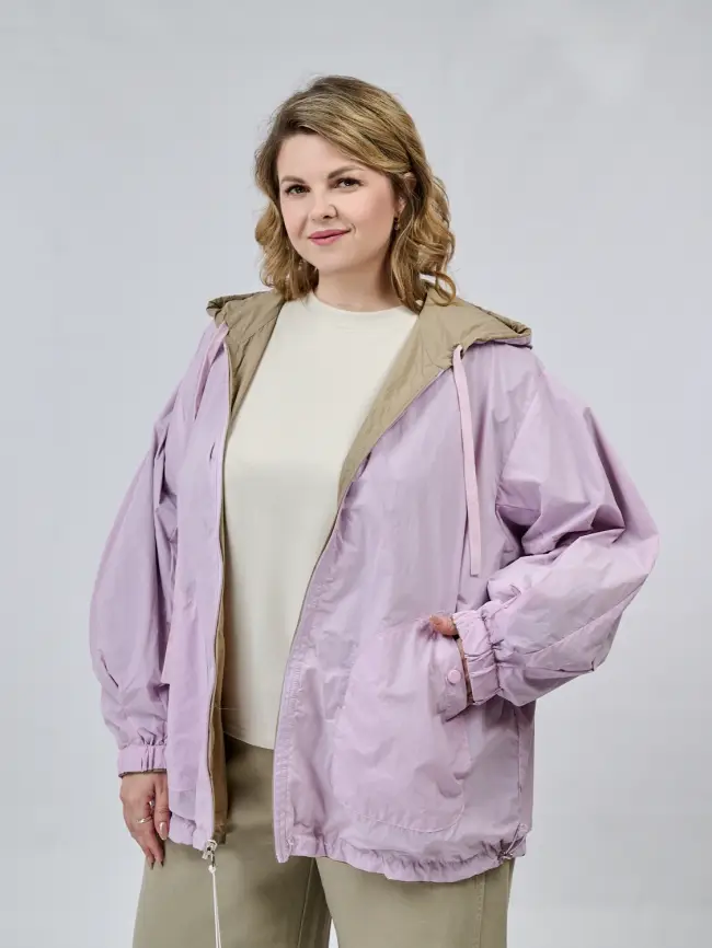 Двухсторонняя ветровка 17167 Размер 50-58 фото 5