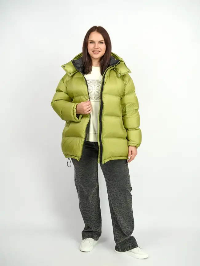 Пуховик зимний 9903 удлиненный Размер 50-60 фото 41