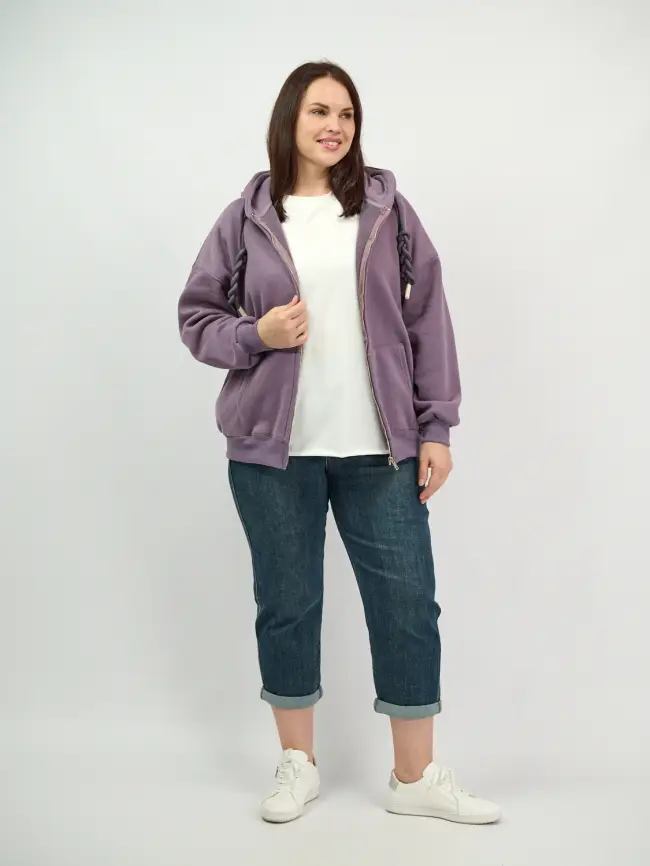 Худи зип утепленное оверсайз 506 Размер 50-58 фото 173