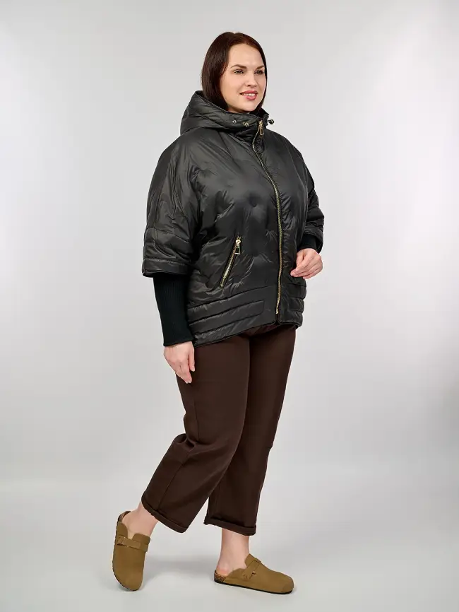 Куртка с трикотажным рукавом 6560 Размер 48-54 фото 39