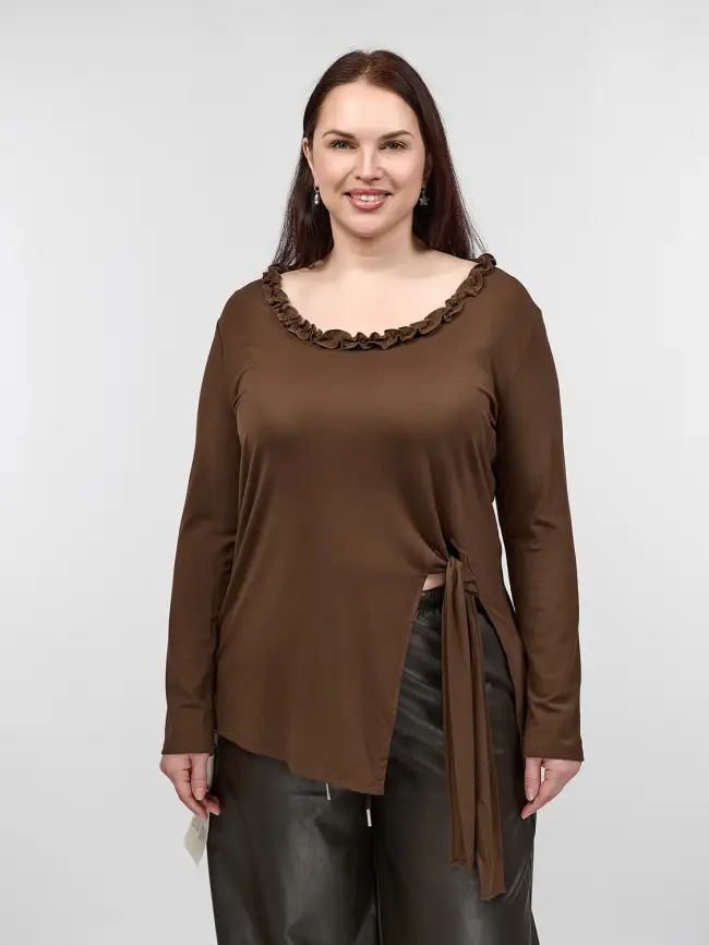 Блузка трикотажная 0217 Размеры 50-58 фото 1