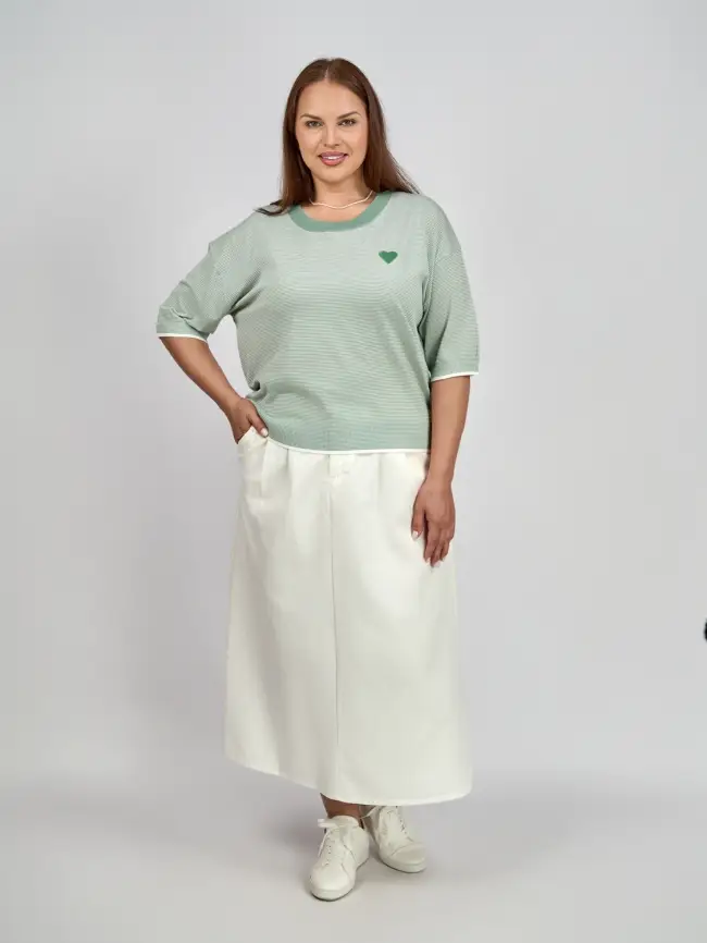 Юбка джинсовая 36208 Размеры 50-58 фото 5