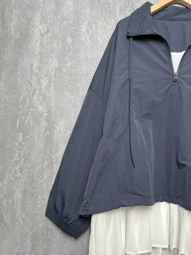 Анорак с вставкой 6152 размер 52- 58 фото 5